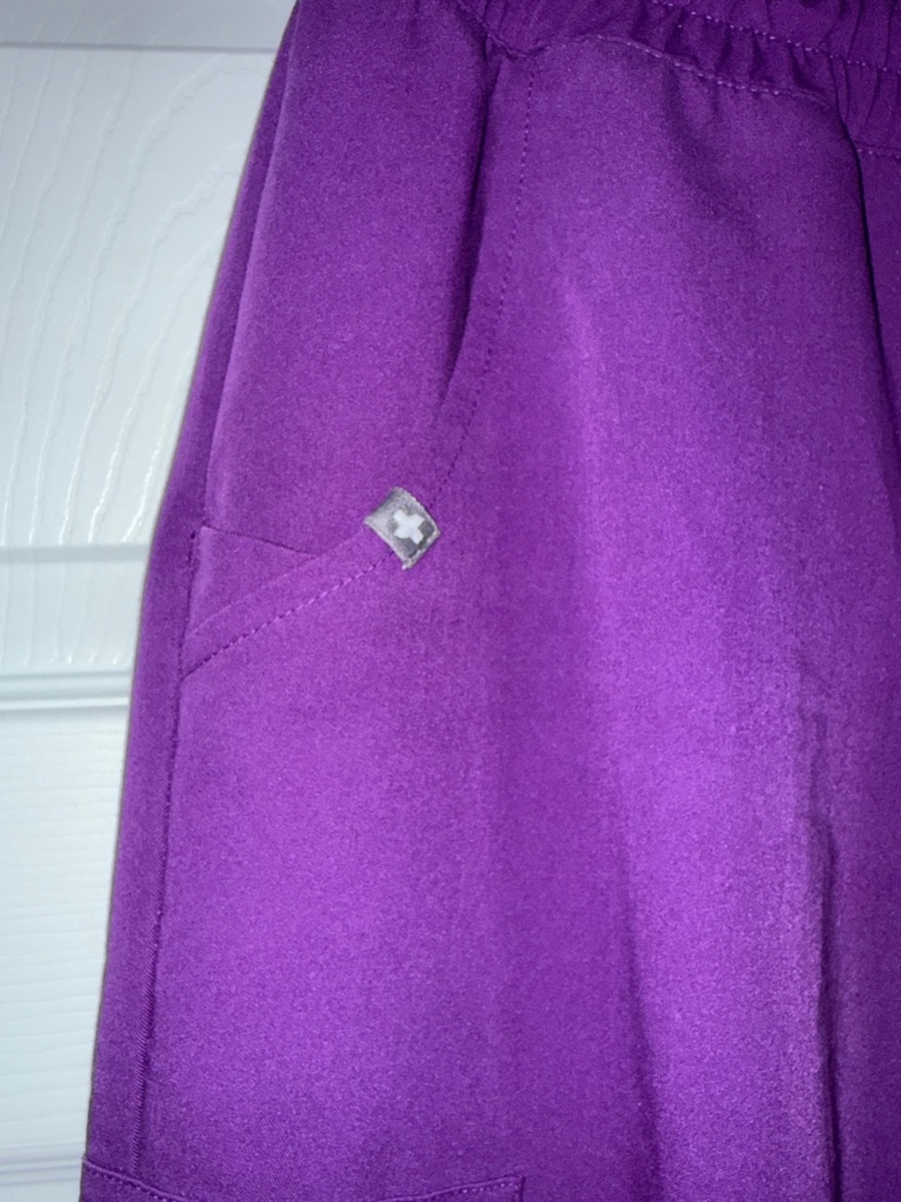 Figs Vibrant Purple V-Neck Scrub Top & Jogger Set - Picture 4 of 13